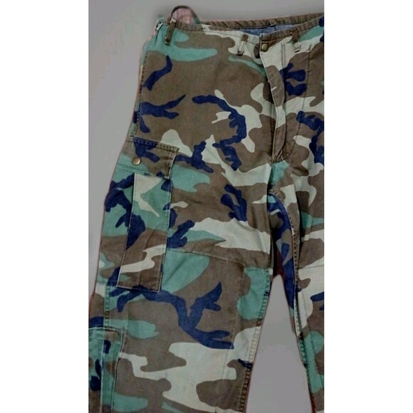 Vintage Military BDU Pants Woodland Camo Men’s Medium 35x32 Cargo Army Style - Picture 2 of 11